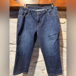 Aura denim capris, size 18